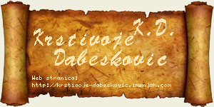 Krstivoje Dabesković vizit kartica